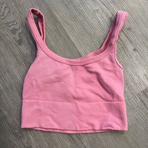 Pink cropped tank